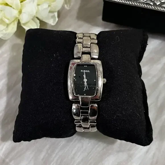 Fossil F2 ES8823 Stainless Steel Analog Quartz Silver Link Bracelet Wrist Watch - Picture 10 of 15